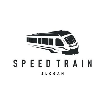 Simple concept design minimalist train transportation logo template locomot.. Stock Illustration