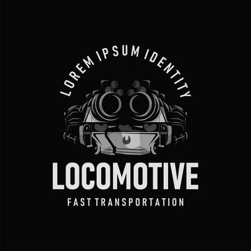 Simple concept design minimalist train transportation logo template locomot.. Stock Illustration