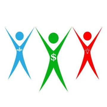 A simple concept of human success Stock Illustration