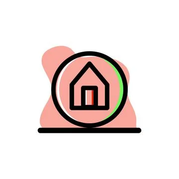 Simple Conceptual Home Icon Vector Illustration Design Stock Illustration