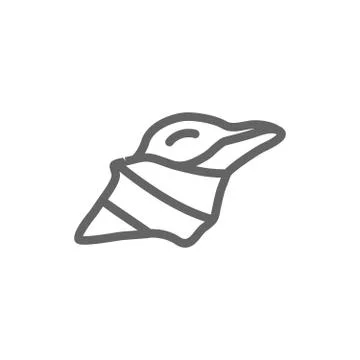 Simple conch line icon. Symbol and sign vector illustration design. Editable Stock Illustration