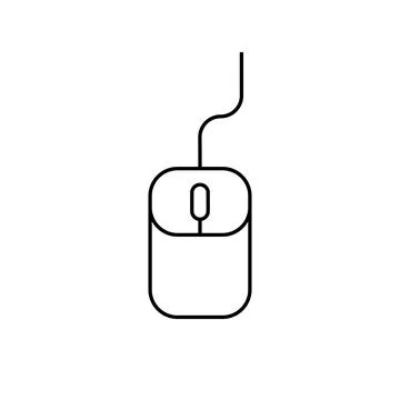 Simple connected computer mouse icon. Vector. Stock Illustration