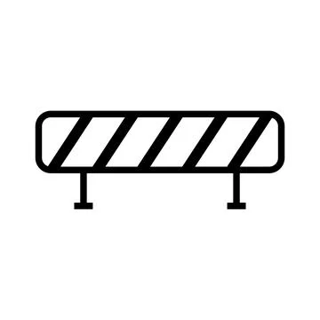 Simple construction barricade icon. No Entry. Roadblock. Vector. Stock Illustration