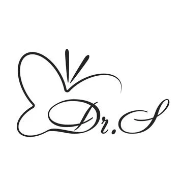 Simple continuous line butterfly shape monogram black and white logo Stock Illustration