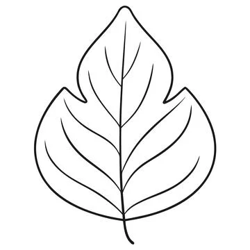 Simple Continuous One Line Leaf Illustration for Nature Branding Stock Illustration