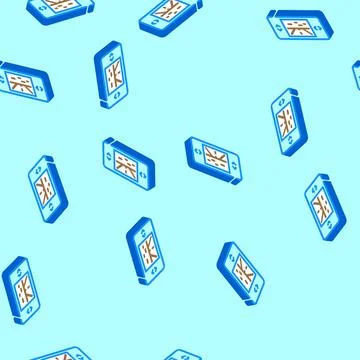 Simple controls isometric icon seamless pattern Stock-Illustration