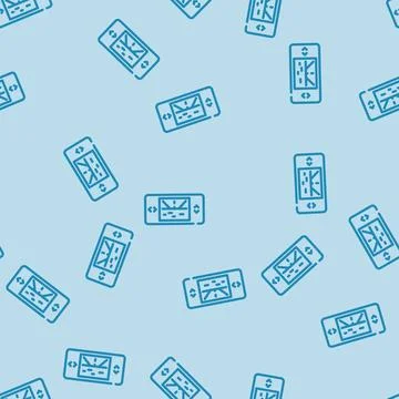 Simple controls line vector seamless pattern Stock-Illustration