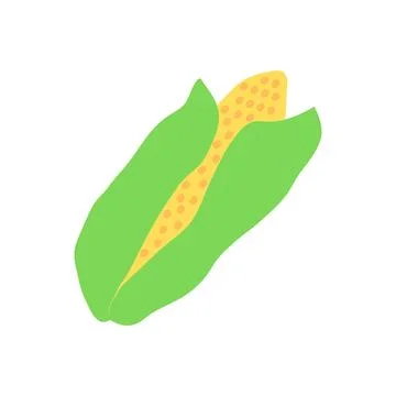Simple corn icon design. Food vector Stock Illustration
