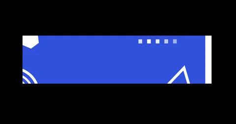 Simple corporate lower third animation in alpha channel transparent backgro.. Stock Illustration