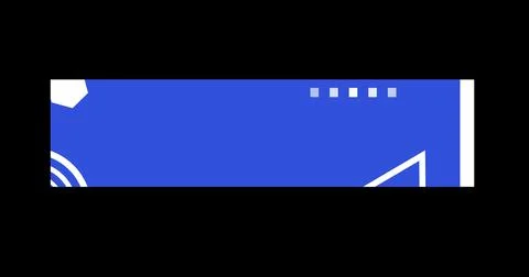 Simple corporate lower third animation in alpha channel transparent backgro.. Stock Illustration