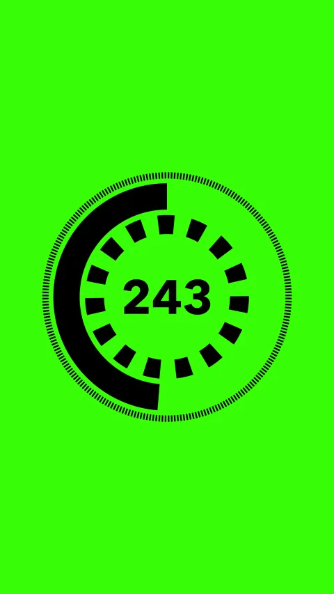 Simple count-up animation from 0 to 500, black circle dash rotation show on Stock Footage 311326507
