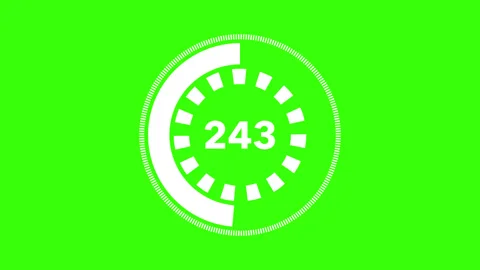Simple count-up animation from 0 to 500, white circle dash rotation show on Stock Footage 311329371