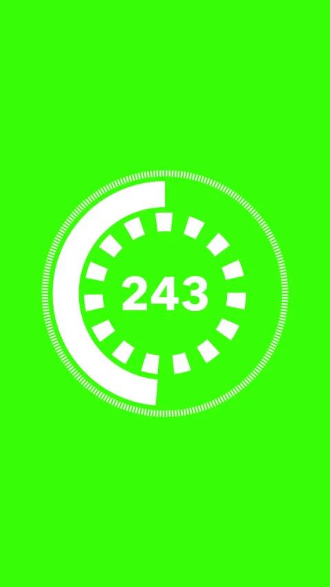 Simple count-up animation from 0 to 500, white circle dash rotation show on Stock Footage 311329559