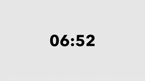 Simple count-up timer of 20 seconds, black number. 4k Alpha channel Video stock 311328070
