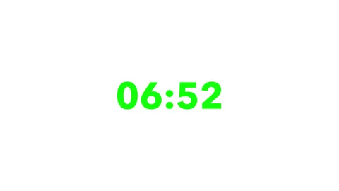Simple count-up timer of 20 seconds, green number show on white background. Stock Footage 311328426