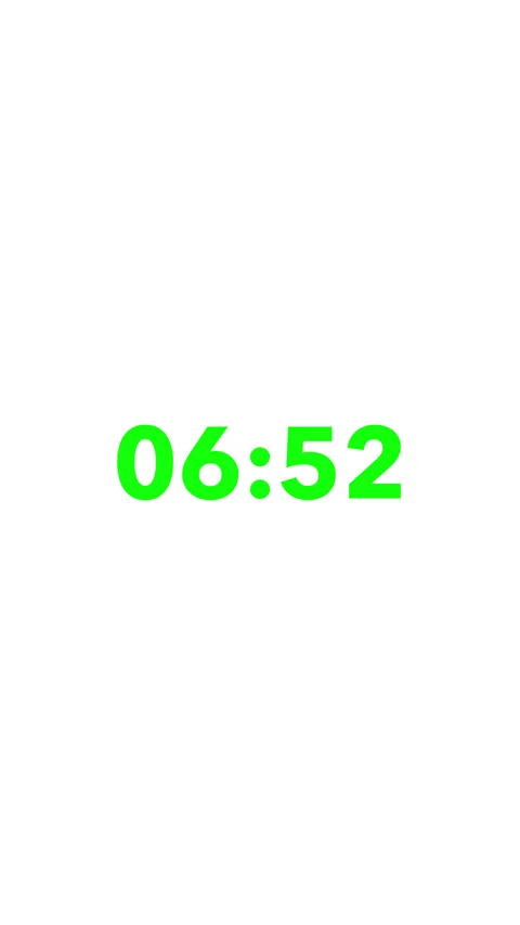 Simple count-up timer of 20 seconds, green number show on white background. Stock Footage 311328610