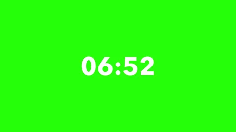 Simple count-up timer of 20 seconds, white number show on green background. Stock Footage 311328942