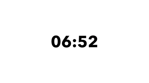 Simple count-up timer of 20 seconds, black number show on white background. Stock Footage 311329145