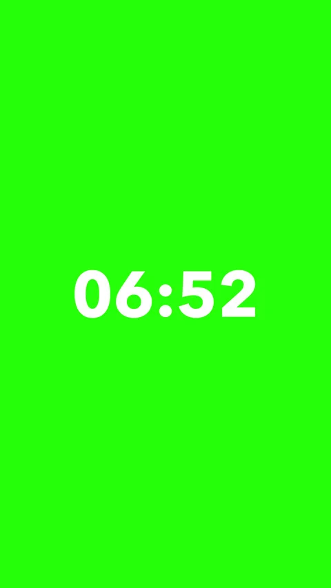 Simple count-up timer of 20 seconds, white number show on green background. Video stock 311329167