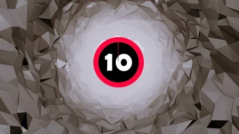 Simple countdown with a circle wiping clockwise from 10 to 1 Stock Footage 112260152