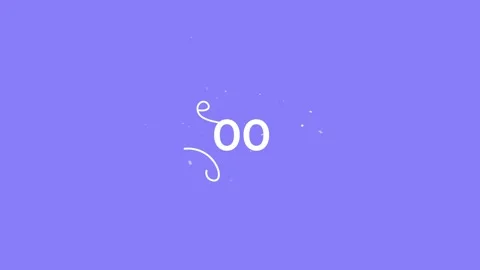 Simple countdown time motion graphic 10 to 00 with white confetti, 4K Video stock 259298698