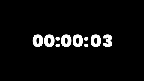 Simple Countdown Timer Of 10 Seconds. 4K motion animation Stock Footage 281336686