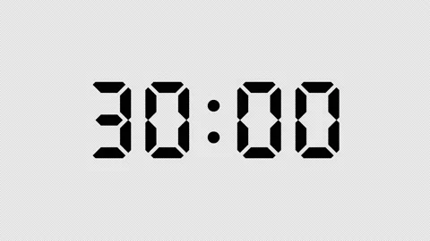 Simple countdown timer of 30 seconds (bl... | Stock Video | Pond5