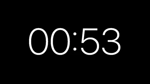 Simple Countdown Video (1 Minute) Stock Footage 259856953