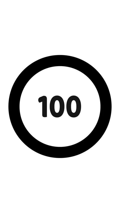 Simple countup zero to 100 Stock Footage 311135540