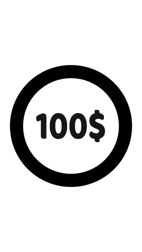 Simple countup zero to 100 US dollar Stock Footage 311135533