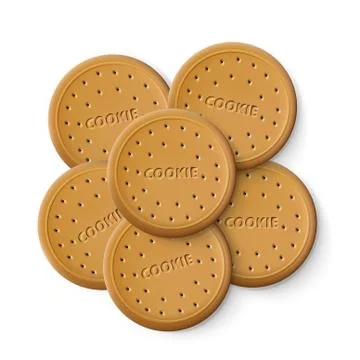 Simple Cracker Chip Cookies Illustrazione stock
