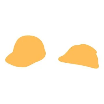 Simple craftsman hat design set Stock Illustration