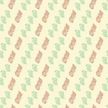 Simple crayon scribbles seamless vector pattern Illustrazione stock