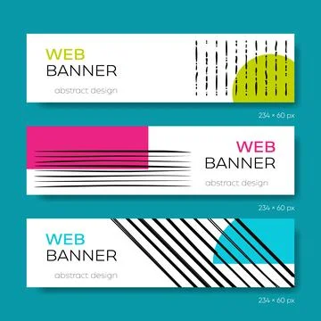 Simple creative abstract design vector web banners イラスト素材