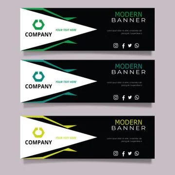 Simple creative banner template Stock Illustration