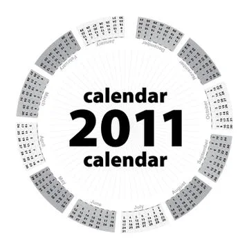Simple creative calendar of 2011 Stock Illustration