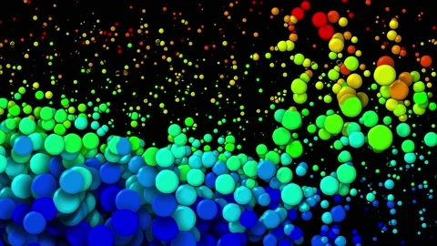 Simple creative design background with simple circles. 4k looped abstract bg Stock Footage 236584740