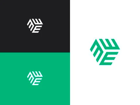 Simple creative geometric sign. Line creative symbol. Stock Illustration