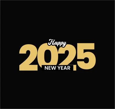 Simple Creative New year 2025 design Stock Illustration