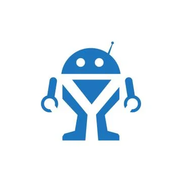 Simple creative robot logo design vector creative illustration concept Stock Illustration