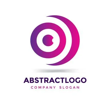 Simple creative wheel logo letter O modern design sign vector. Stock Illustration