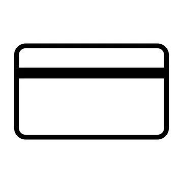 Simple credit card icon. Vector. Stock Illustration