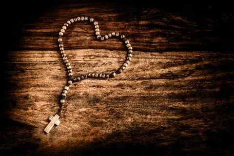 Simple Cross Heart Shape - Dramatic Vignette Stock Photos
