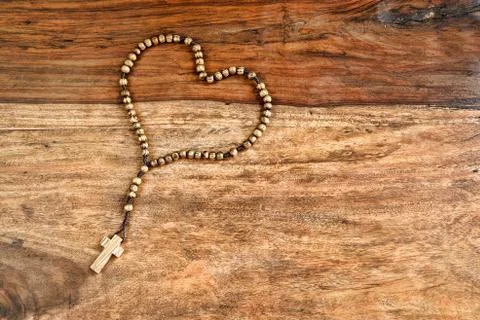 Simple Cross Heart Shape - Rustic Stock Photos