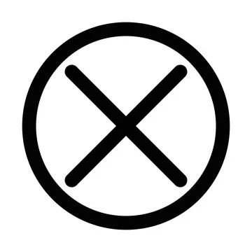 Simple cross line icon design in filled and outlined style Illustrazione stock