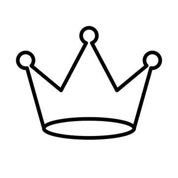 Simple crown icon. Ranking and champion symbol. Vector. Stock Illustration