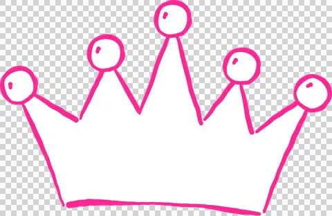 Simple Crown Outline Hand Drawn Decorative Illustration Stock Illustration
