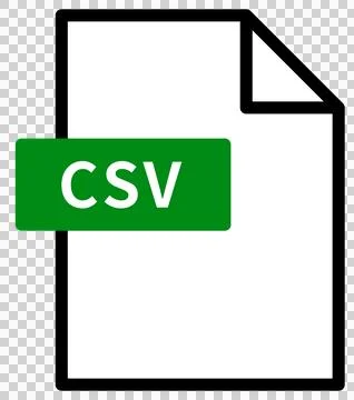 Simple CSV file icon. CSV title on paper. Stock Illustration