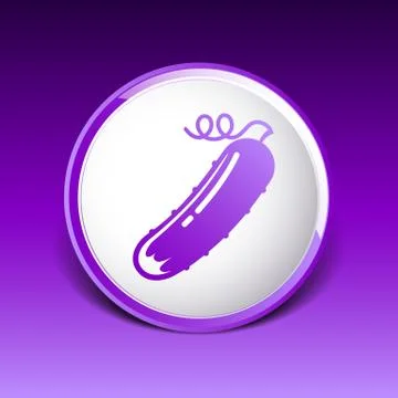 Simple Cucumber vector symbol icon useful for logo Stock Illustration