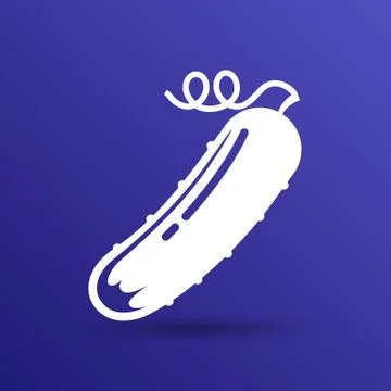 Simple Cucumber vector symbol icon useful for logo Stock Illustration